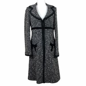Nanette Lepore Black and White Tweed Coat